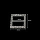Square Diamante Silver Slider Buckles - (Pack of 10)